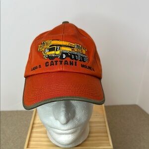 Cattani Orange Cap with Embroidered Design